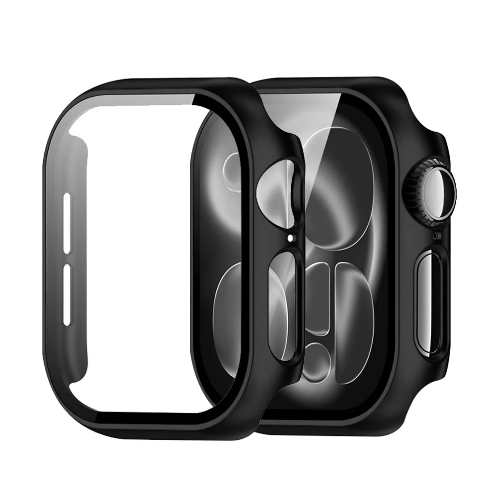 Vetro temperato + copertura per custodia Apple watch 46mm 42mm 45mm 41mm 44mm 40 protezione schermo accessori Apple Watch 11 10 9 6 SE 7 8