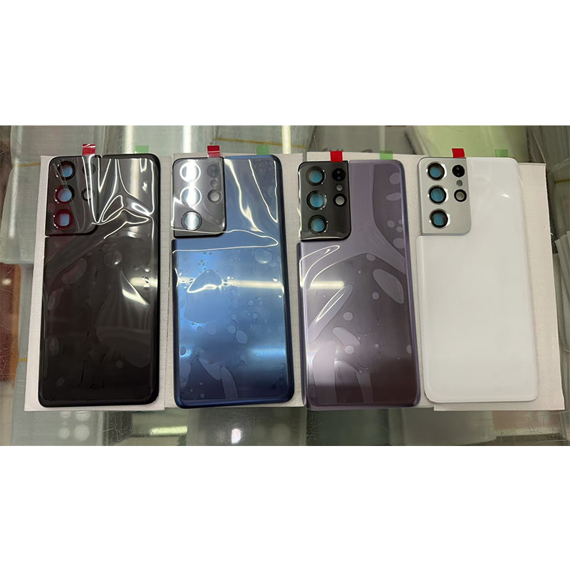 Vidrio Ultra trasero S21 para Samsung Galaxy S21 S21 Plus, cubierta de batería, cristal de puerta trasera para Samsung S21 Ultra, Panel de cristal de carcasa