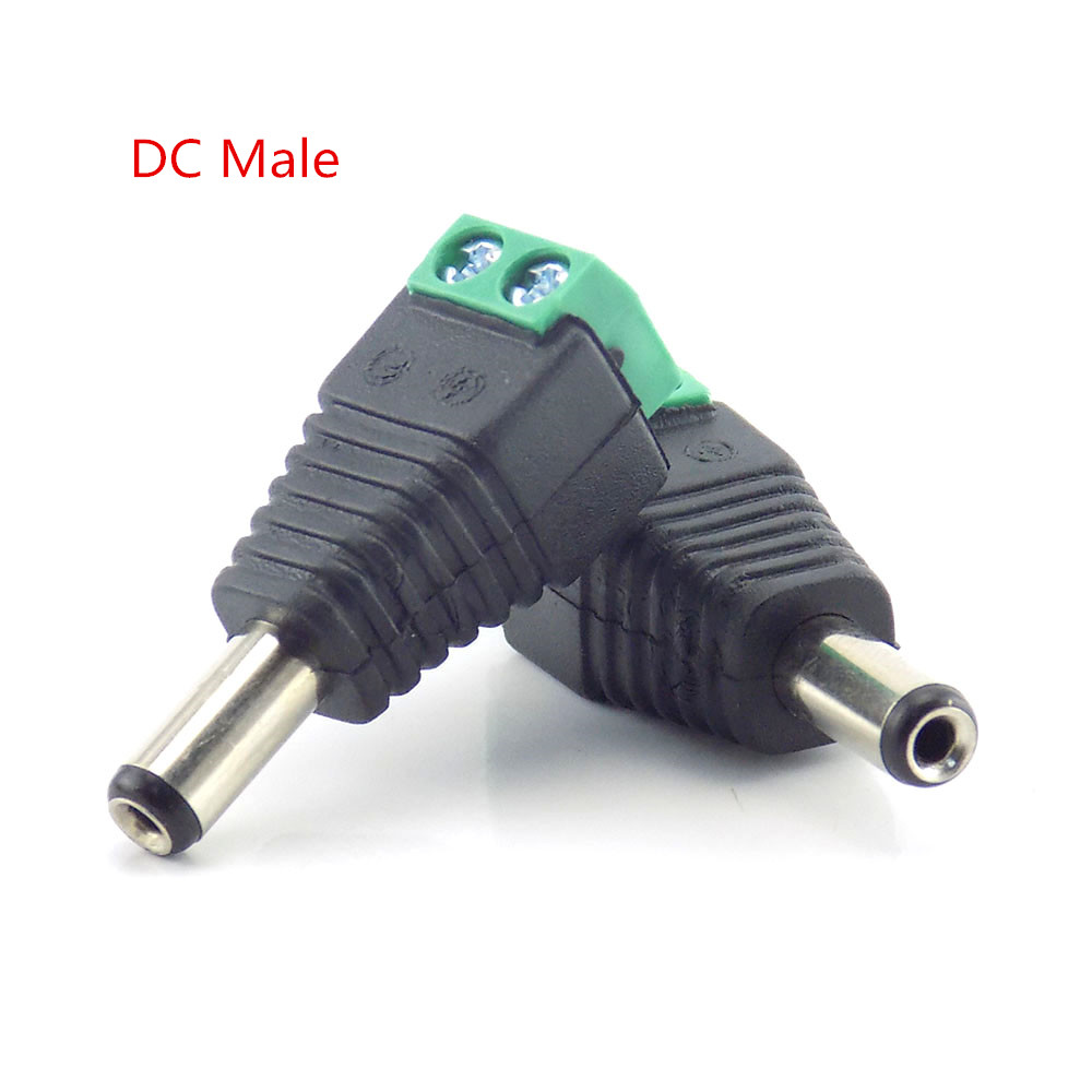 Conector macho hembra coaxial CAT5, adaptador Balun de vídeo para tira de luces Led, accesorios de cámara CCTV, 12V DC BNC, 2/5/10 Uds.