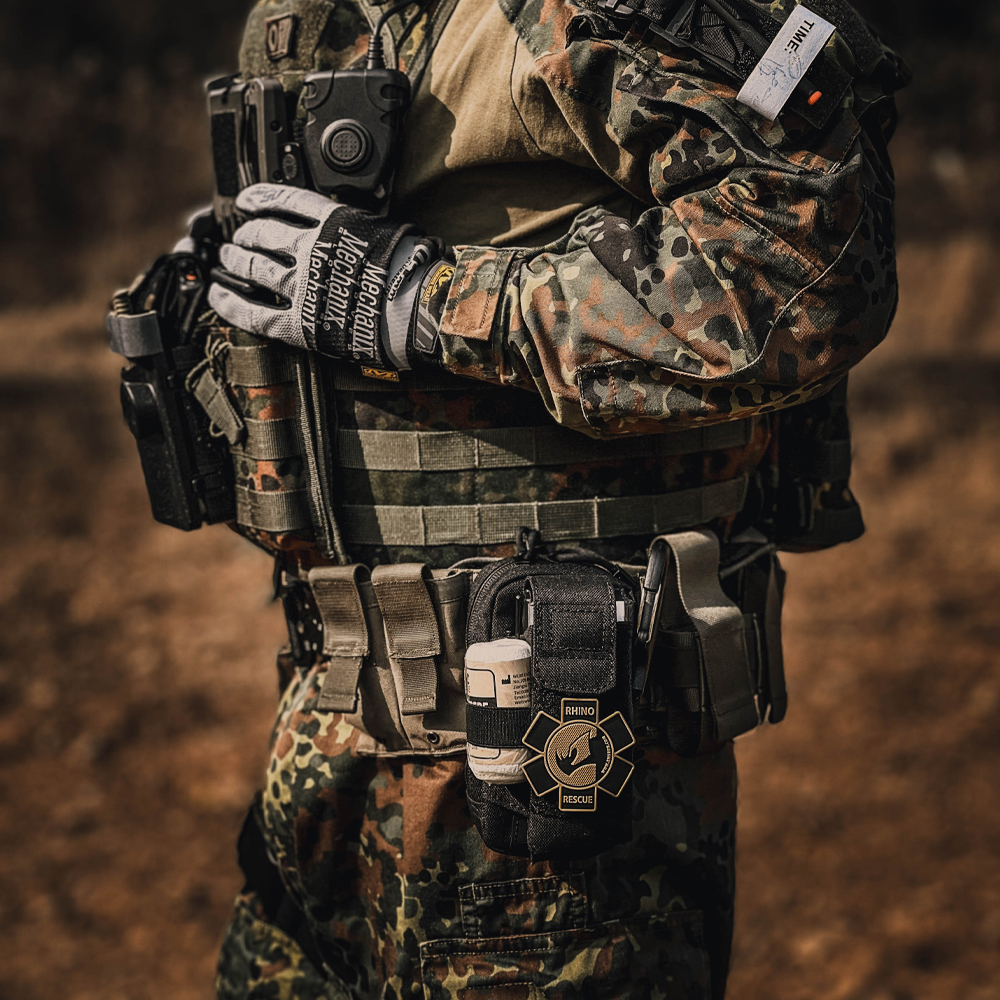 Kit de primeiros socorros Rhino Rescue EDC IFAK Trauma com bolsa tática Molle torniquetes bandagem para sobrevivência