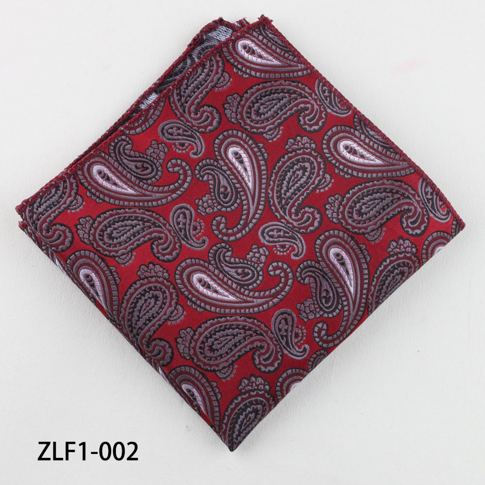 22 cm Klassieke Paisley Pochet heren Polyester Jacquard Zachte Zakdoek Bruiloft Pak Accessoires Smoking Formele Zakdoek
