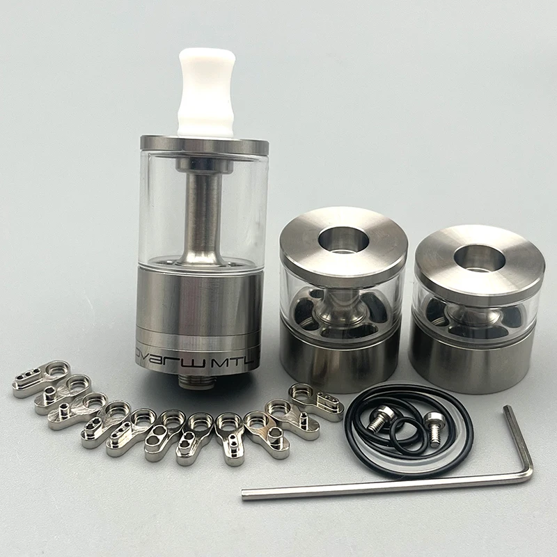 DSX Dvarw MTL CL rta 22mm 316ss entrada de flujo de aire tanque reconstruible de bobina única ajustable con 11 Uds inserto AFC VS Dvarw MTL FL