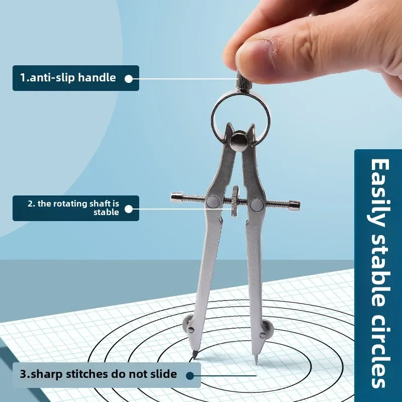 M&G Center Wheel Lock Distance Metal Compass Set Professional Drawing Student Mathematics Geometry Compass Drawing Set