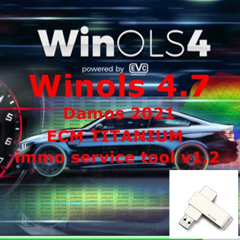 2022 Venta CALIENTE WinOLS 4.7 Con Plugins + 2021 Damos + ECM TITANIO + herramienta de servicio immo v1.2 Software de reparación de automóviles de todos los datos