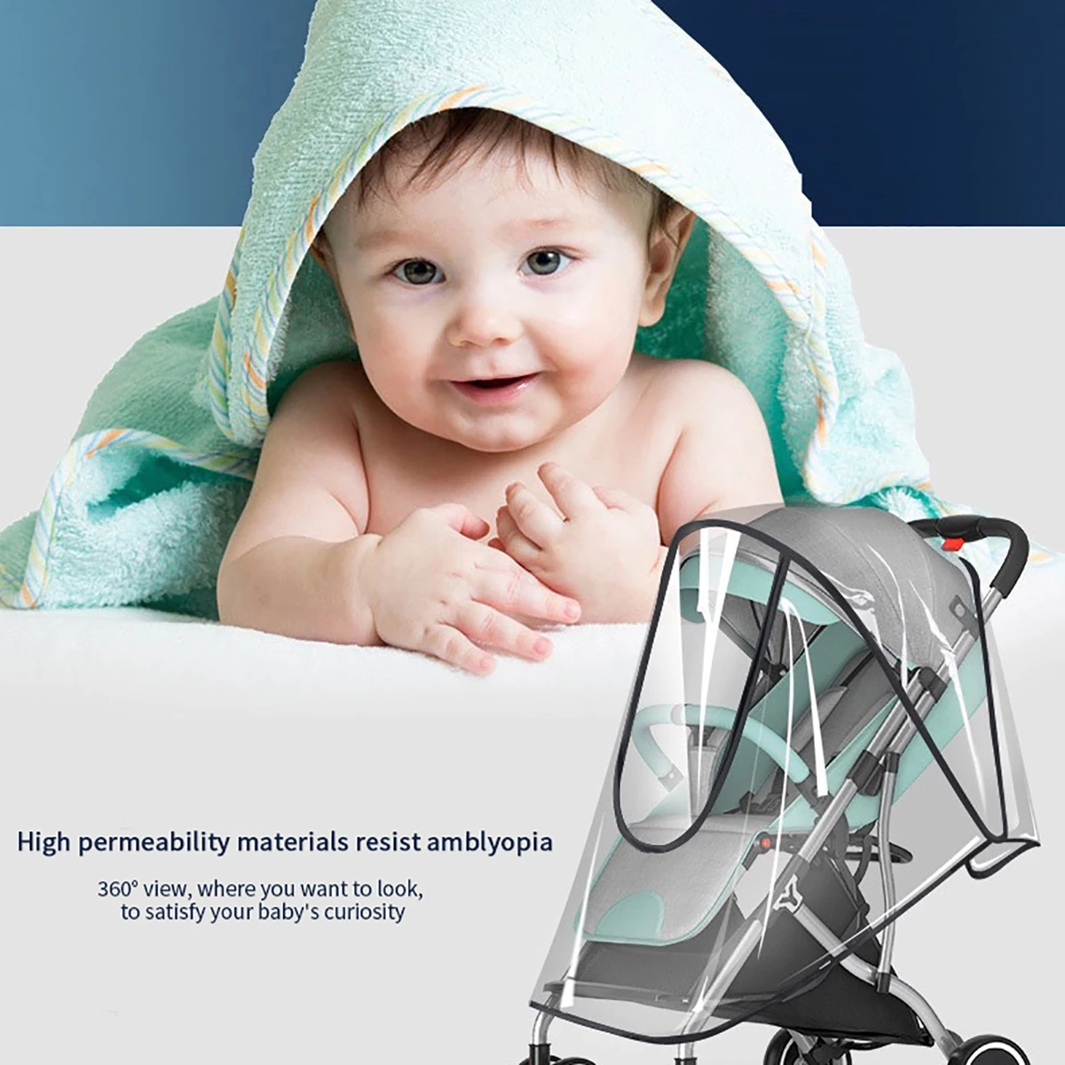 Capa de chuva para carrinho de bebê, guarda-chuva para carrinho de bebê, capa de chuva para carrinho de bebê