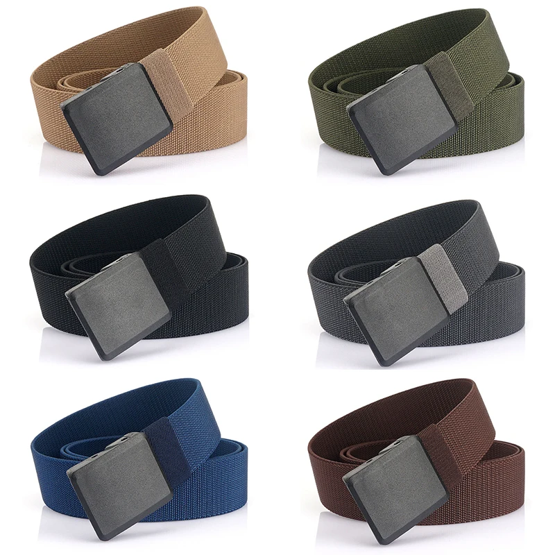 2022 Kim Loại Miễn Phí Người Đàn Ông Của Vành Đai Đàn Hồi Phát Hành Nhanh Chóng Nylon Khóa Mềm Sợi Unisex Căng Đi Bộ Đường Dài Câu Cá Thể Thao Vành Đai
