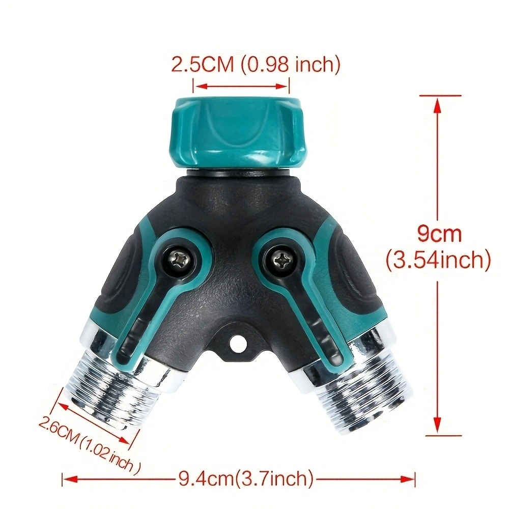 3/4 "4 Way 2 Way Hose Connector Splitter Garden Water Splitter ก๊อกน้ําอะแดปเตอร์ท่อปิดวาล์วสําหรับ Home Garden