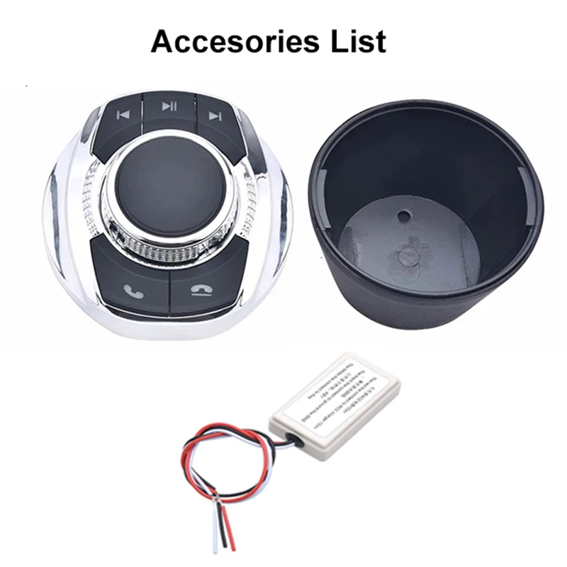 Volante de coche inalámbrico con forma de copa Universal con luz LED, botones de Control de 8 teclas para reproductor de navegador Multimedia Android