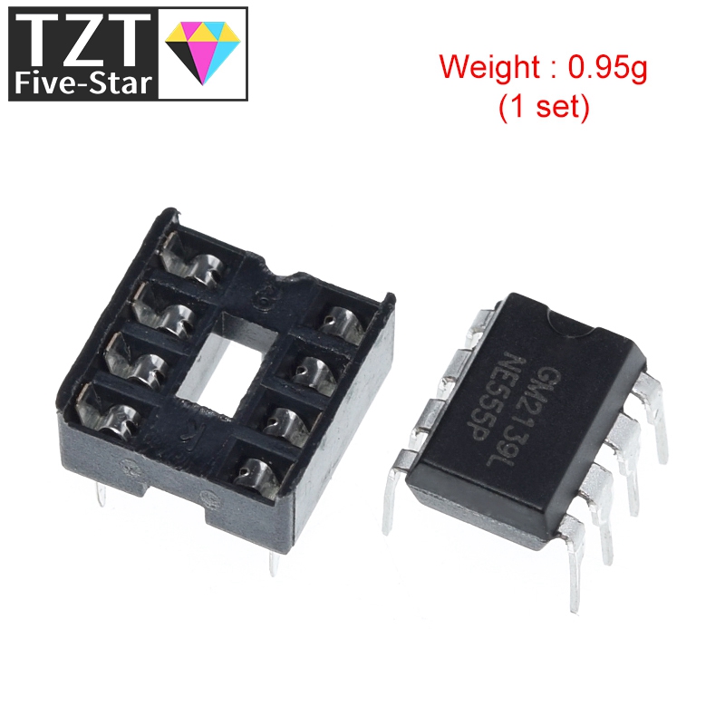 DIYTZT 10Pcs , (5 Each) NE555 NE555P IC 555 for Timer Programming Oscillator