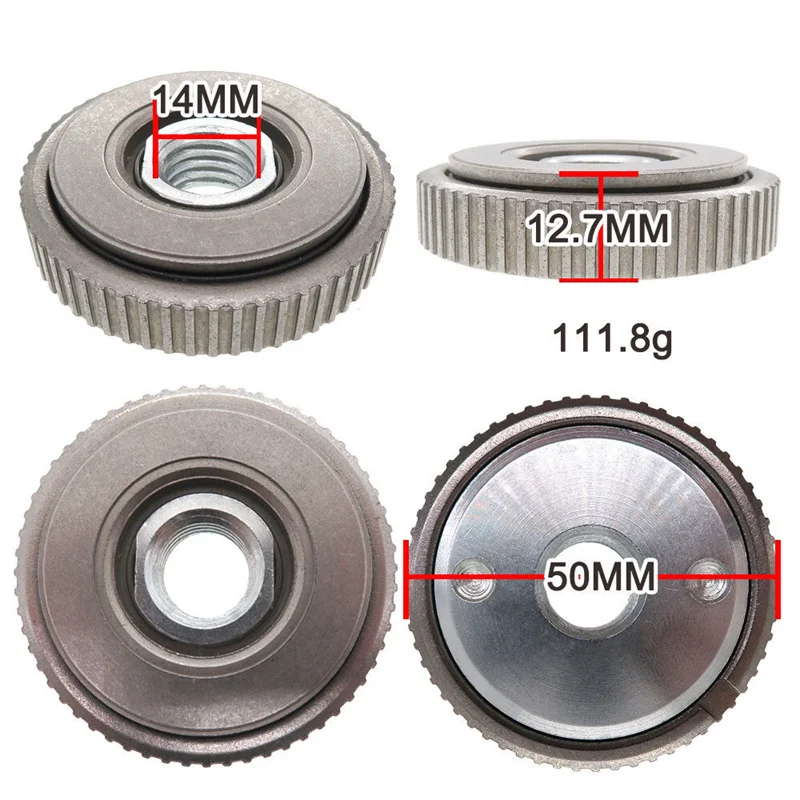 เครื่องบดมุม M14 ด้ายด้านในหน้าแปลนด้านนอกชุด QUICK RELEASE Locking NUT เปลี่ยน