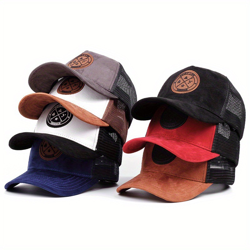 Gorra de béisbol de malla para las cuatro estaciones, moda informal para hombres y mujeres, transpirable, con icono de letras, gorras de camionero de HipHop Unisex, sombrero para deportes al aire libre para papá