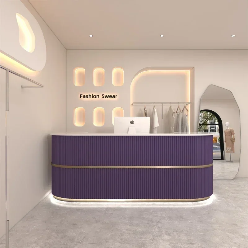 Luxury Reception Desks Study Shop Salon Executive Wooden Office Checkout Reception Desks Front Mesa De Escritorio Furniture