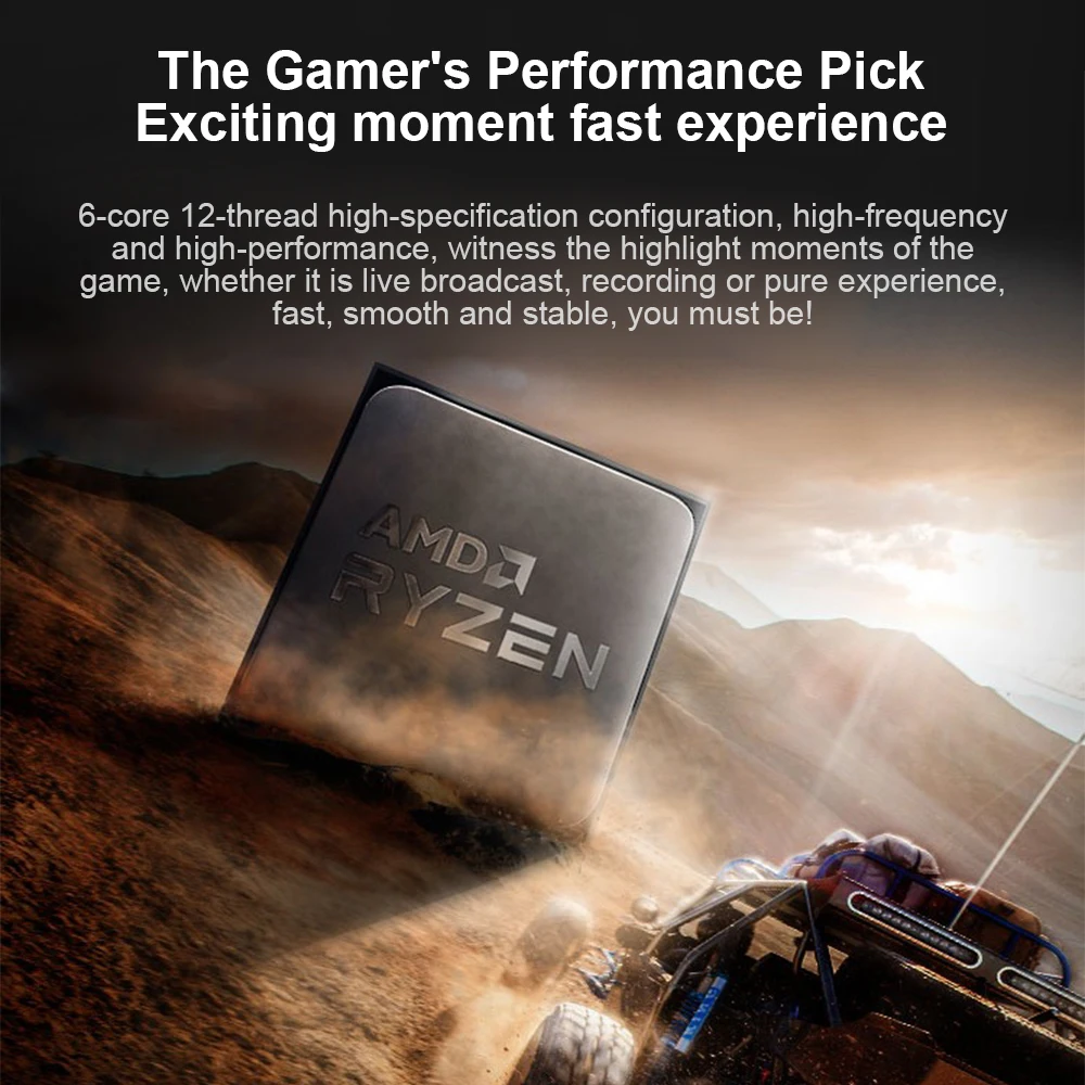 Amd-ryzen 5 5600x cpu r5 5600x, 3.7 ghz, 6コア,12スレッド,7nm, 65w, l3 = 32m, 100-000000065,am4ソケット