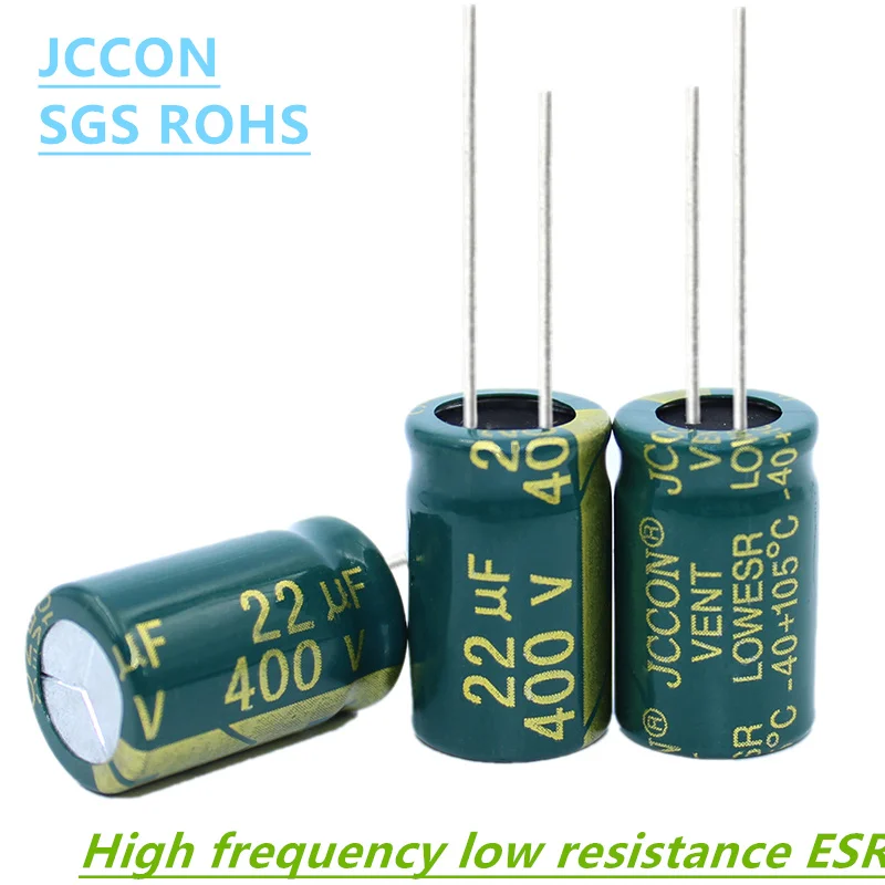400v 2.2uf 4.7uf 6.8uf 10uf 15uf 22uf 33uf 47uf 68uf 82uf 100uf 120uf 150uf 180uf 220uf JCCON Aluminum Electrolytic Capacitor