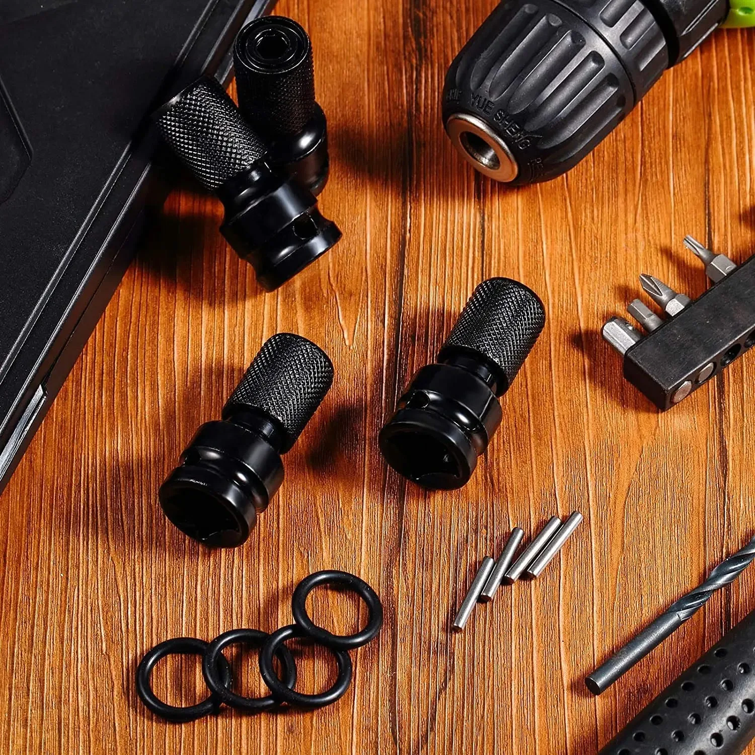 Elektrische Sleutel 1/2 Vierkante Drive Naar 1/4 Hex Socket Vrouwelijke Adapter Spanner Chuck Converter Impact Air Extension Pneumatische Tool