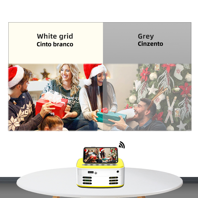 Veidadz tela para projeção de 60 72 84 100 120 130 polegadas tela projetor 16:9 branca grade anti-luz Ângulo de visão de 160° Portátil dobrável tela reflexiva de projeção para tela de filmes para home theater