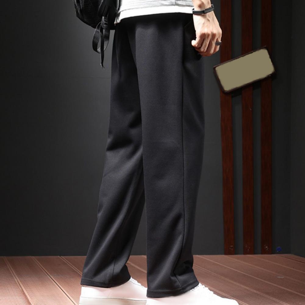 Pantalones de chándal para hombre, pantalones para correr de corte recto, pantalones deportivos holgados con cordón, pantalones para correr de otoño para hombre, pantalones largos informales, chándal para hombre