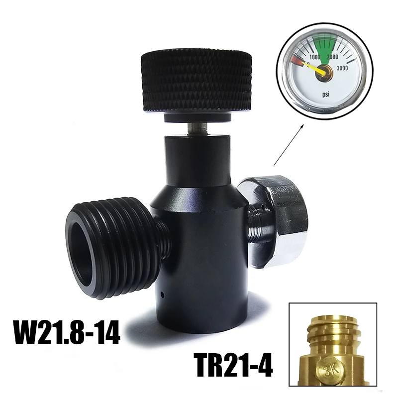 새 모델 소다수 CO2 실린더 리필 어댑터 커넥터 가스 조절기 탱크 수족관 자작 Tr21-4 ~ W21.8-14