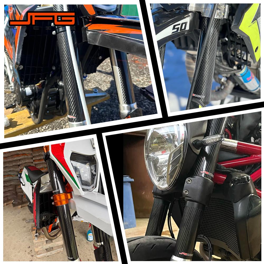 Мотоциклетная регулируемая передняя вилка из углеродного волокна 140-260 мм, защита от ударов для YAMAHA KTM HONDA On/Off Road Pit Dirt Bike