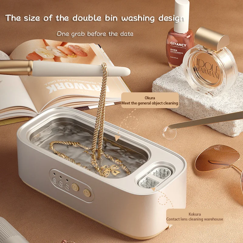Xiaomi 48Khz เครื่องทําความสะอาดเครื่องทําความสะอาดความถี่สูง Double Bin การสั่นสะเทือนทําความสะอาดเต็มรูปแบบเครื่องประดับในครัวเรือนปรับ CleanerNew