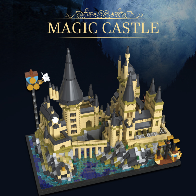 2700 + ชิ้น Magic World ยุคกลาง Harry Potter ปราสาท MOC อาคารอิฐบล็อกของเล่นเด็กเด็กผู้ใหญ่ 3.5 มม.บล็อกชุด
