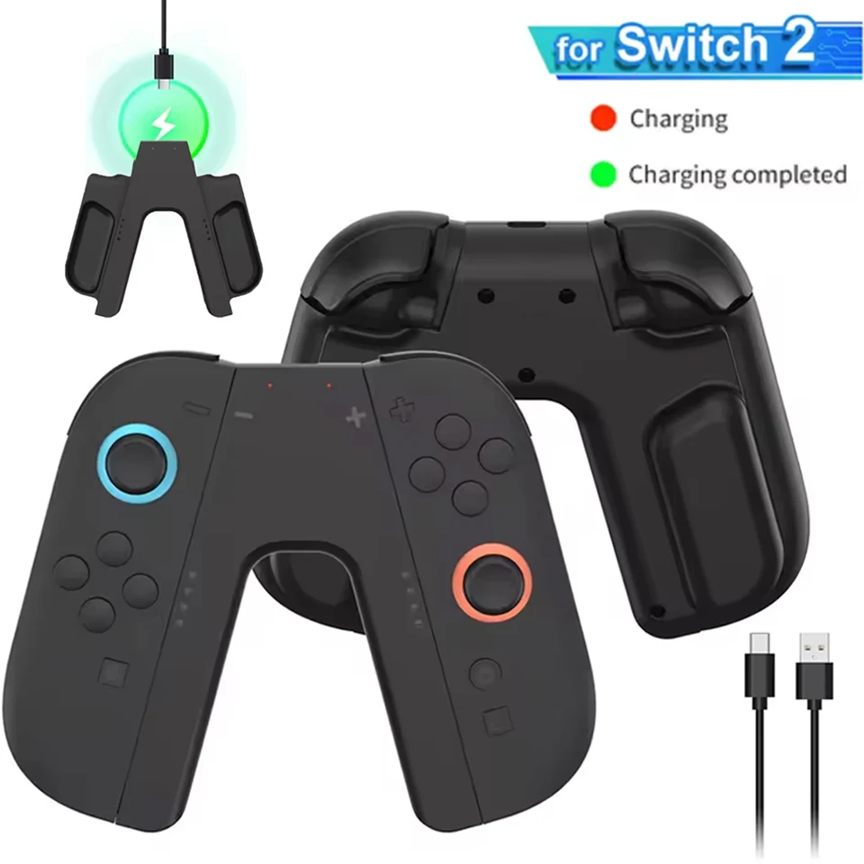 NS Switch 2 用充電グリップ Joy-con コントローラーポータブルハンドル充電ドックステーション NS Switch 2 ゲームアクセサリー用