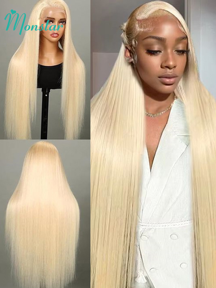 13x4 13x6 360 HD Trasparente 613 Biondo Miele Colore Anteriore Del Merletto Parrucche Dei Capelli Umani per Le Donne Bruto Brasiliano Dritto Parrucca Frontale Del Merletto