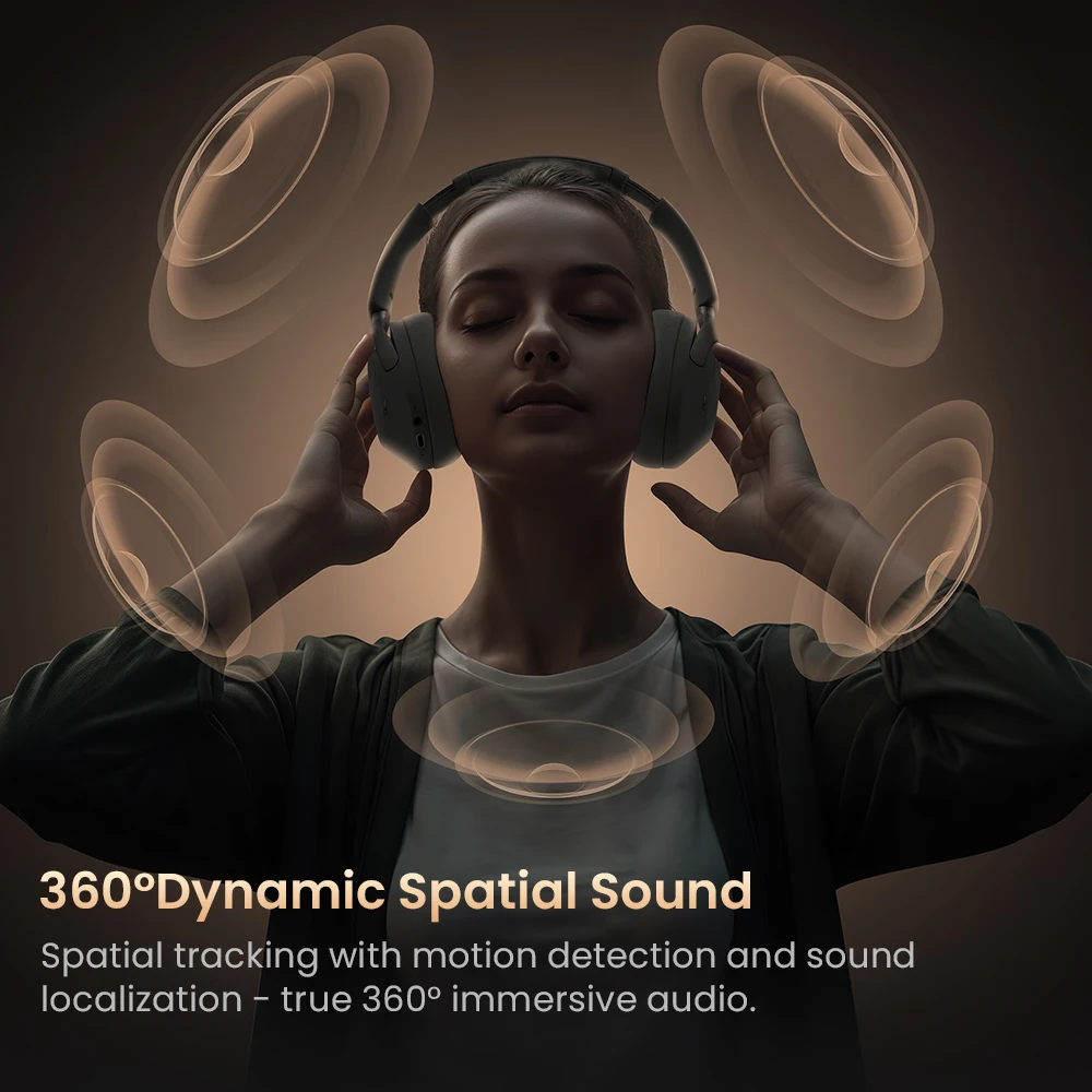 HAYLOU S40 ANC Беспроводные наушники 50 дБ с шумоподавлением Hi-Res 3D-пространственное аудио наушники с гарнитурой LDAC Bluetooth 6,0