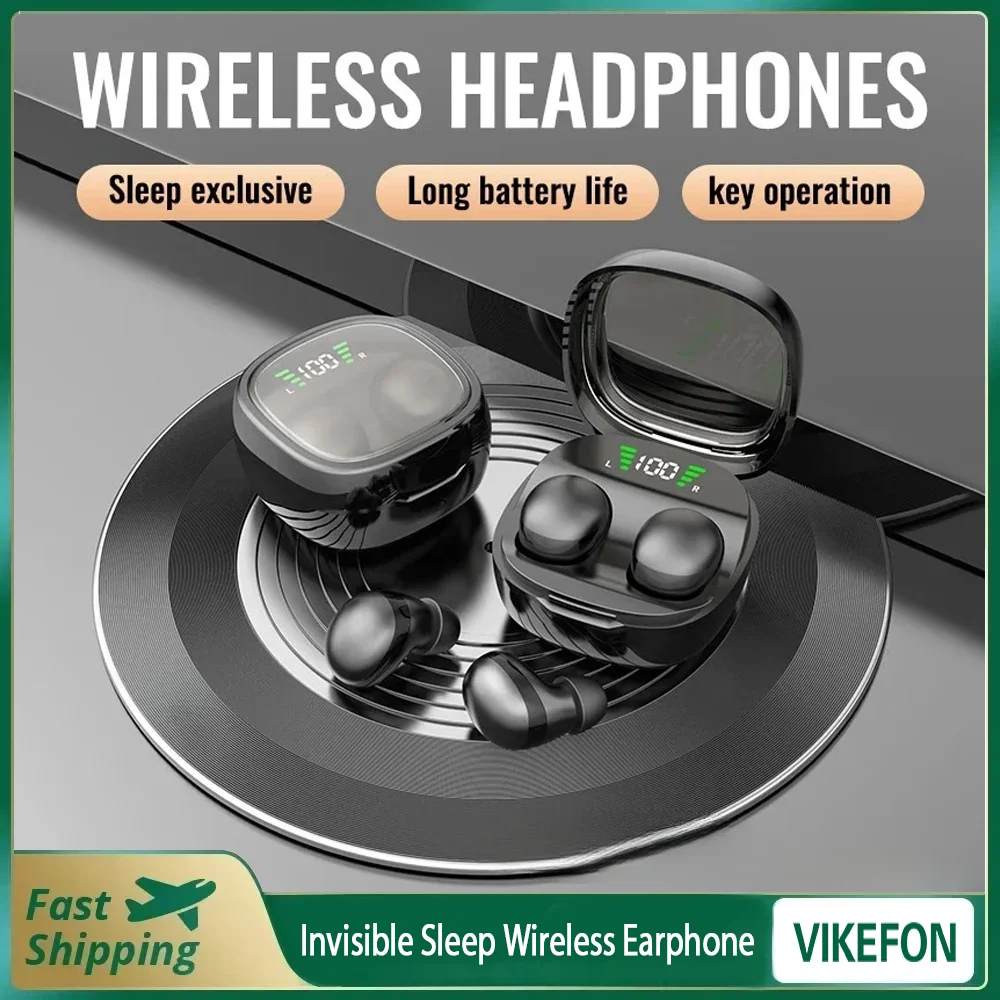 Mini auricolare bluetooth wireless 5.3 piccoli auricolari sonno lavoro sport cuffie invisibili HD HIFI bassi auricolari di qualità del suono