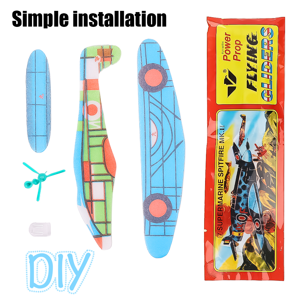 1/10 個 3D DIY 手投げ飛行グライダー飛行機泡飛行機パーティー用品子供キッズギフトおもちゃゲーム 12 センチメートル飛行飛行機