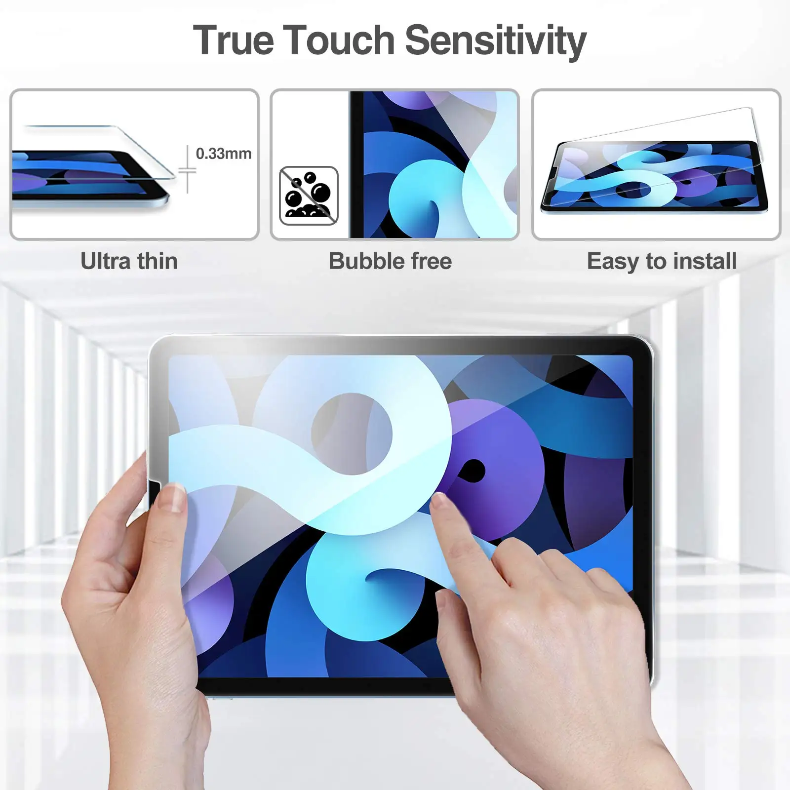 Защитная пленка для экрана для Apple iPad Air Pro 11 2024 9.7 10.2 10.5 10.9 2-й 3-й 4-й 5-й 6-й 9-й 10-го поколения из закаленного стекла