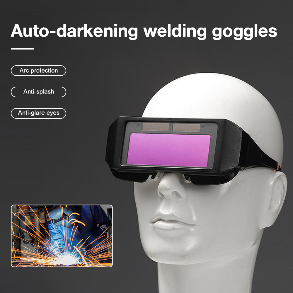 Gafas de soldadura con oscurecimiento automático, gafas de soldadura de arco de argón antideslumbrantes, gafas de protección ocular de seguridad para soldador, herramientas