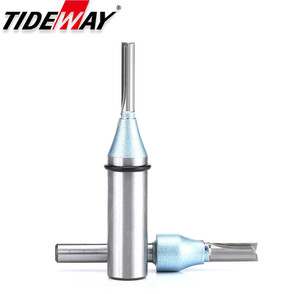 Tideway 1/2 хвостовик TCT прямые фрезы 2-флейтовый фрезерный станок для деревообработки, резьбы по дереву, гравировки по дереву, твердосплавный инструмент с ЧПУ, концевая фреза