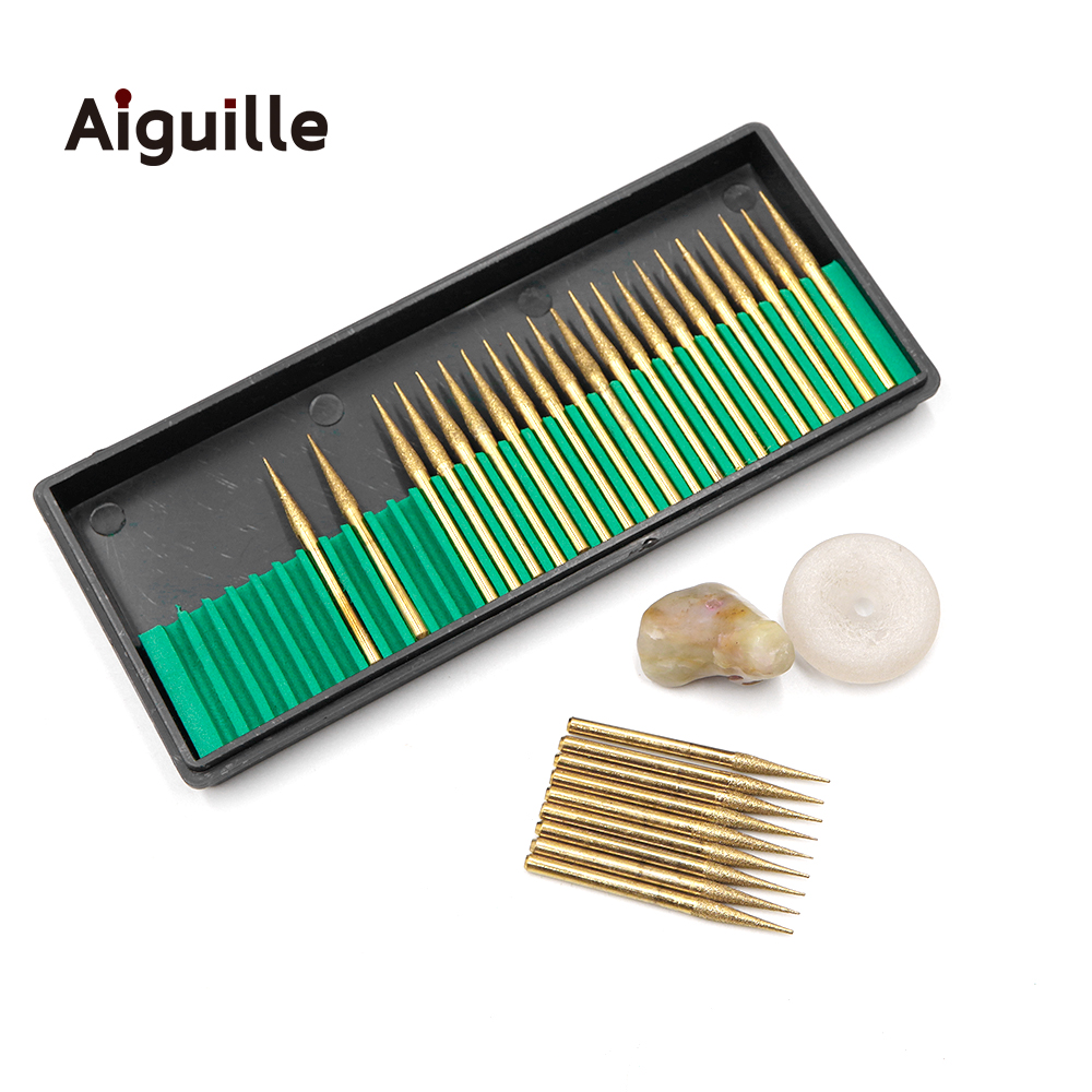 30pcs grit#120 3mmx 3mm Diamond Grinding Burr Diamond Grinding Point grinding trimming polishing points dremel Bits