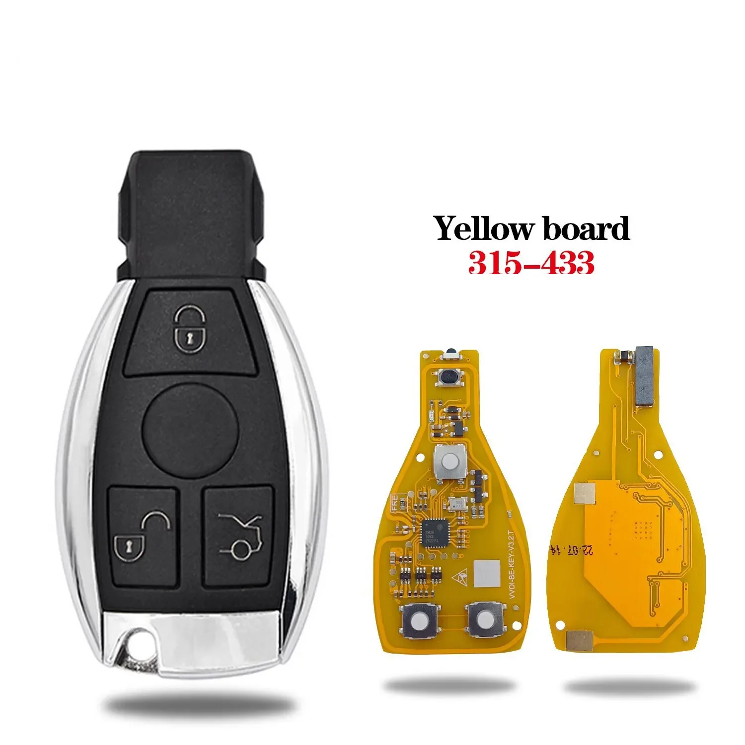 Xhorse VVDI BE Key Pro 3/4 кнопочный дистанционный ключ от автомобиля для Mercedes Benz V3.2 PCB чип удаленного ключа улучшенная версия Smart 315 МГц/433 МГц