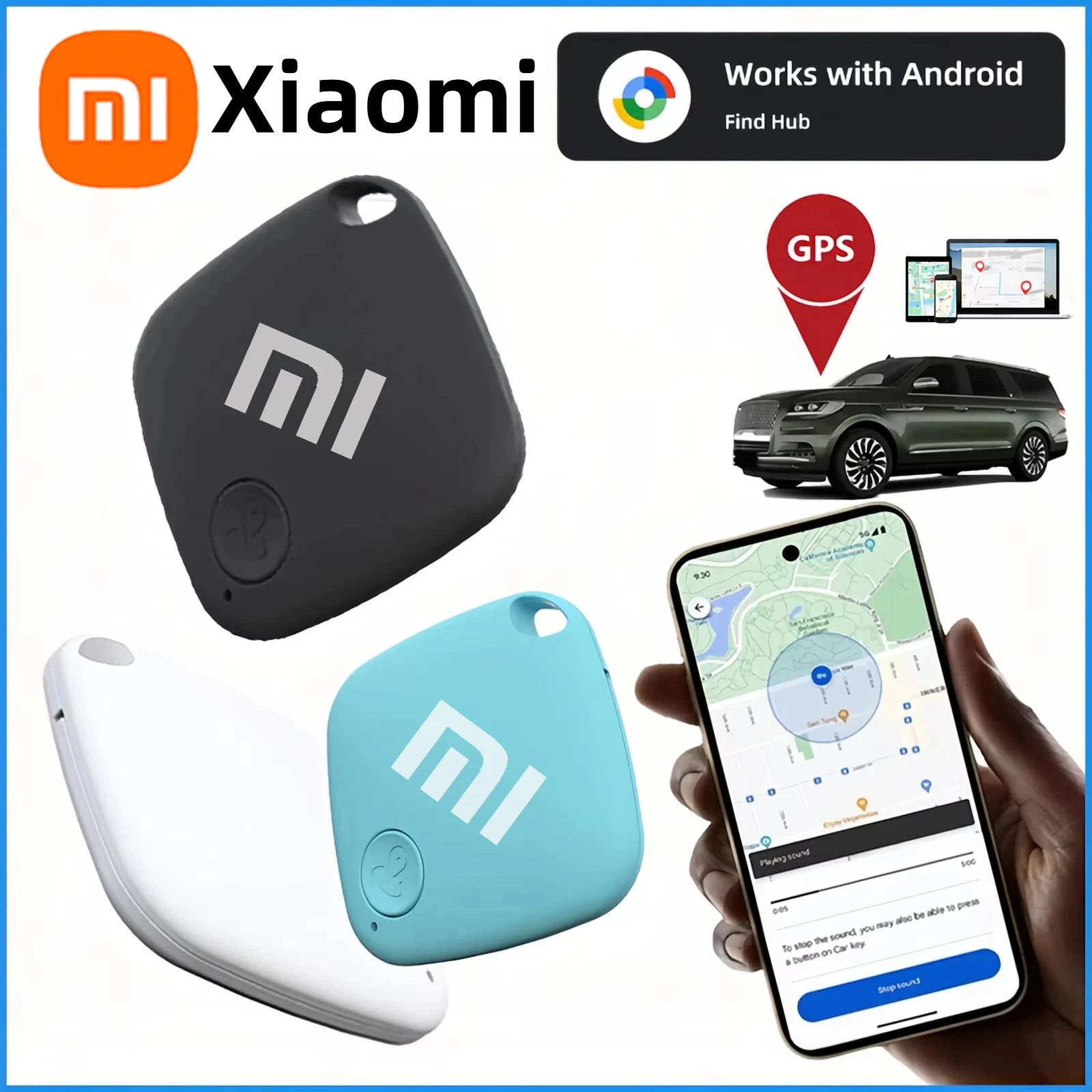 GPS-трекер Xiaomi через приложение Google Find Hub Сертифицированная бирка Google Pet Item Устройство защиты от потери для Android Samsung Pixel VIVO
