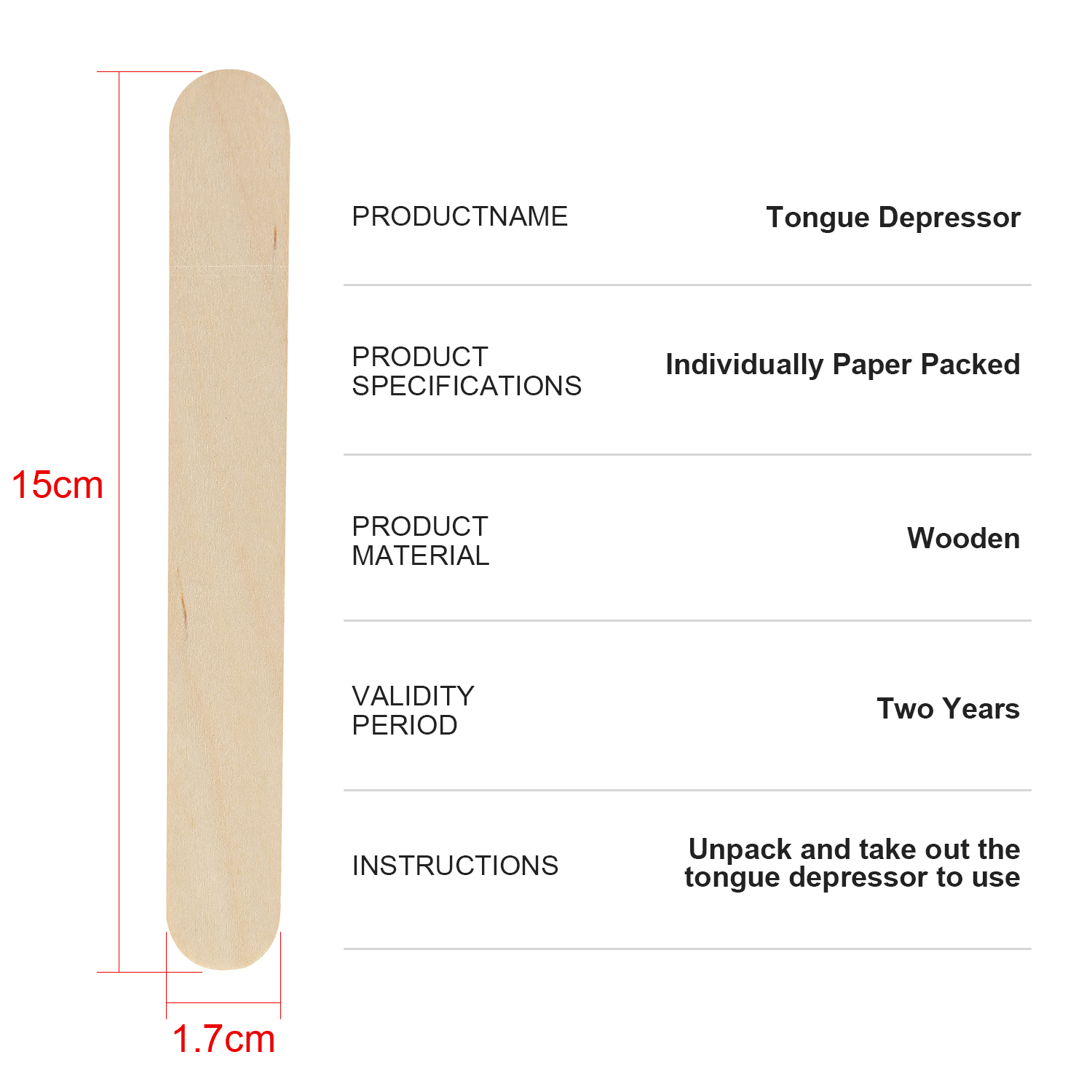 Spatules à cire jetables en bois, applicateurs de bâtons d'épilation, outil professionnel de abaisse-langue pour Spa du visage