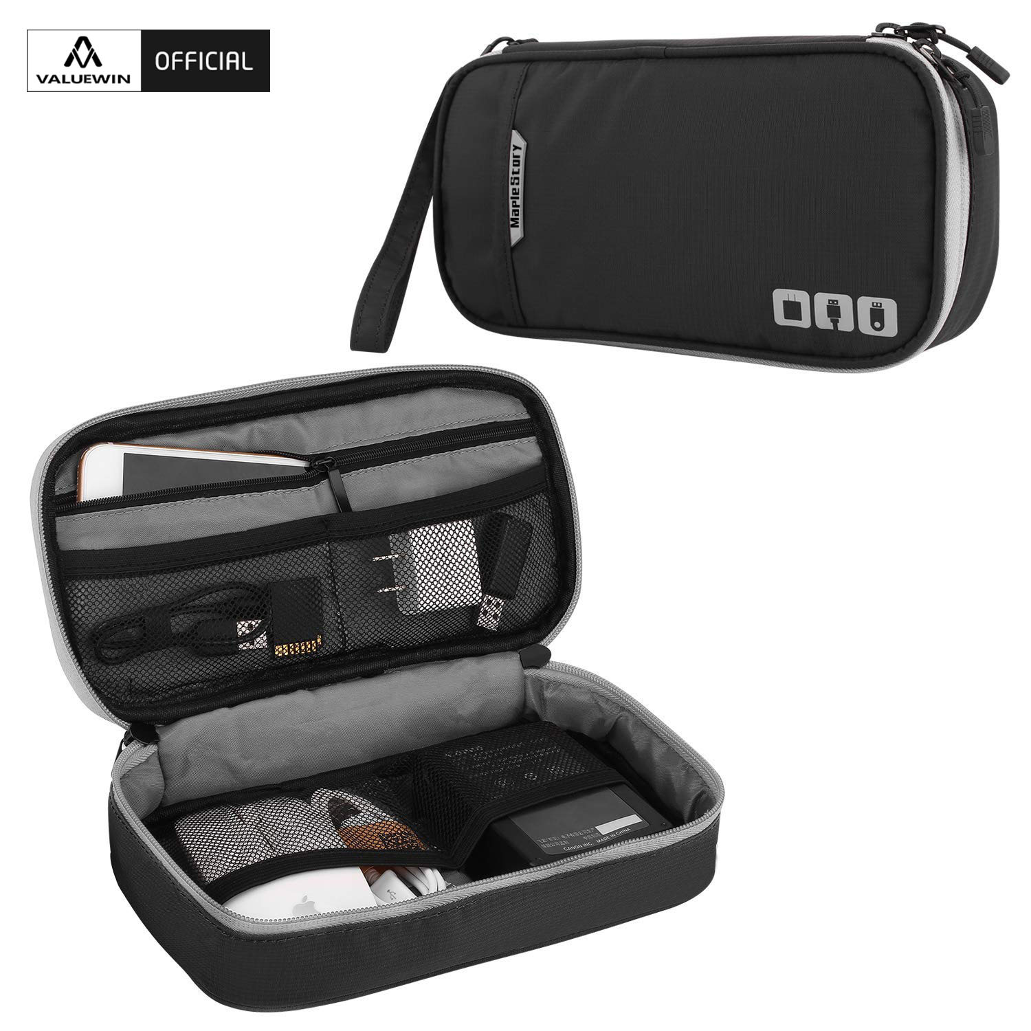 Acessórios eletrônicos portáteis caso de viagem, organizador de cabos saco gadget carry bag para ipad, cabos, alimentação, unidade flash usb, carregador