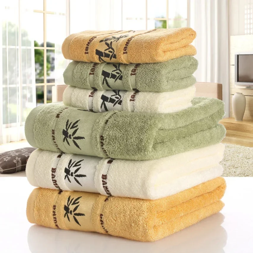 Juego De toallas De fibra De bambú, toallas De baño para el hogar para adultos, toalla para la cara, toallas De baño De lujo absorbentes gruesas, Toalha De Praia