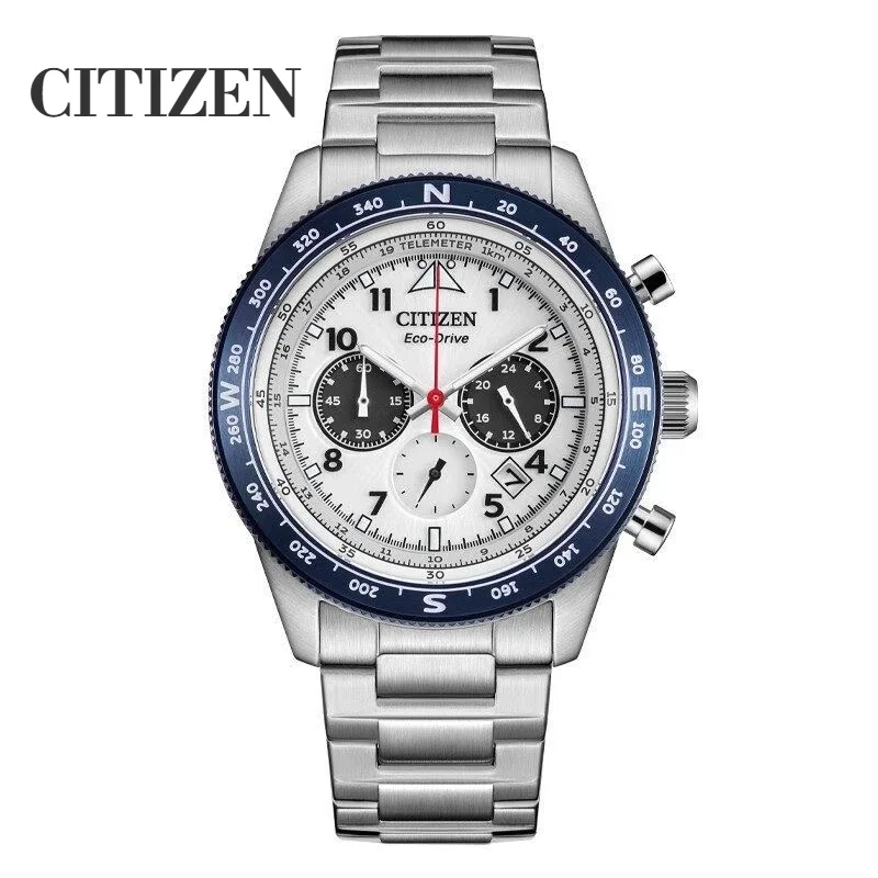 Relojes CITIZEN para hombre, reloj redondo elegante multifunción resistente al agua con calendario de cuarzo de tendencia de lujo, reloj automático de acero inoxidable