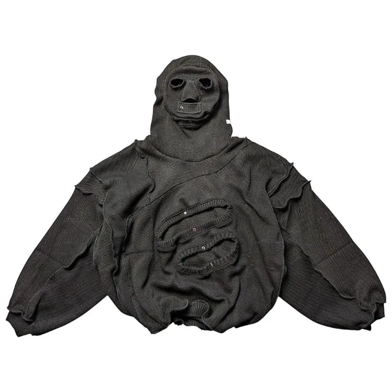 Sudadera con capucha de gran tamaño con patrón de diablo de tendencia de moda americana para hombre Y2K street hip-hop Harajuku sudadera holgada de manga larga para mujer