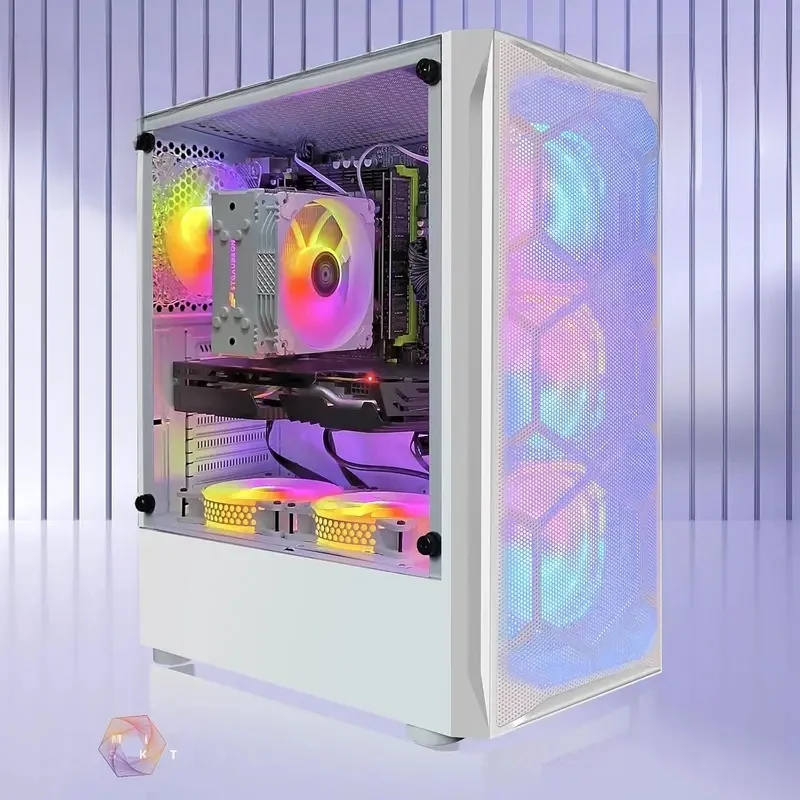 Gaming Desktop, RX 590 8G GDDR5, Xeon E5 2.5G up to 3.3G, 32G Memory, 1T SSD, 600M WiFi, BT 5.0, RGB Fan x 6