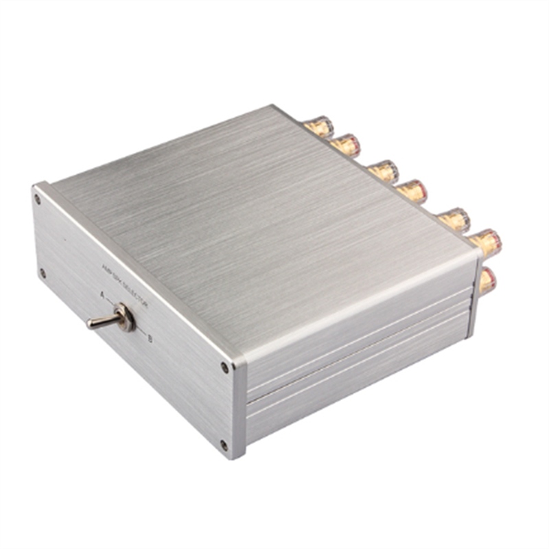 Hifi lossless 4 em 1 saída 2 em 1 saída hifi estéreo rca fonte de áudio entrada sinal switcher interruptor divisor caixa seletora (a)