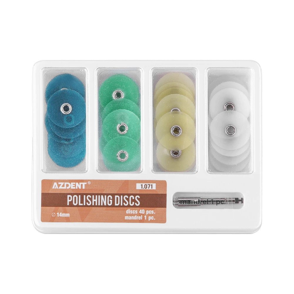 JoyDental 40/80 Chiếc Đánh Bóng Răng De Polimento Đĩa Tổng Giảm Contouring Mandrel Sọc Bộ Nha Khoa Chất Liệu