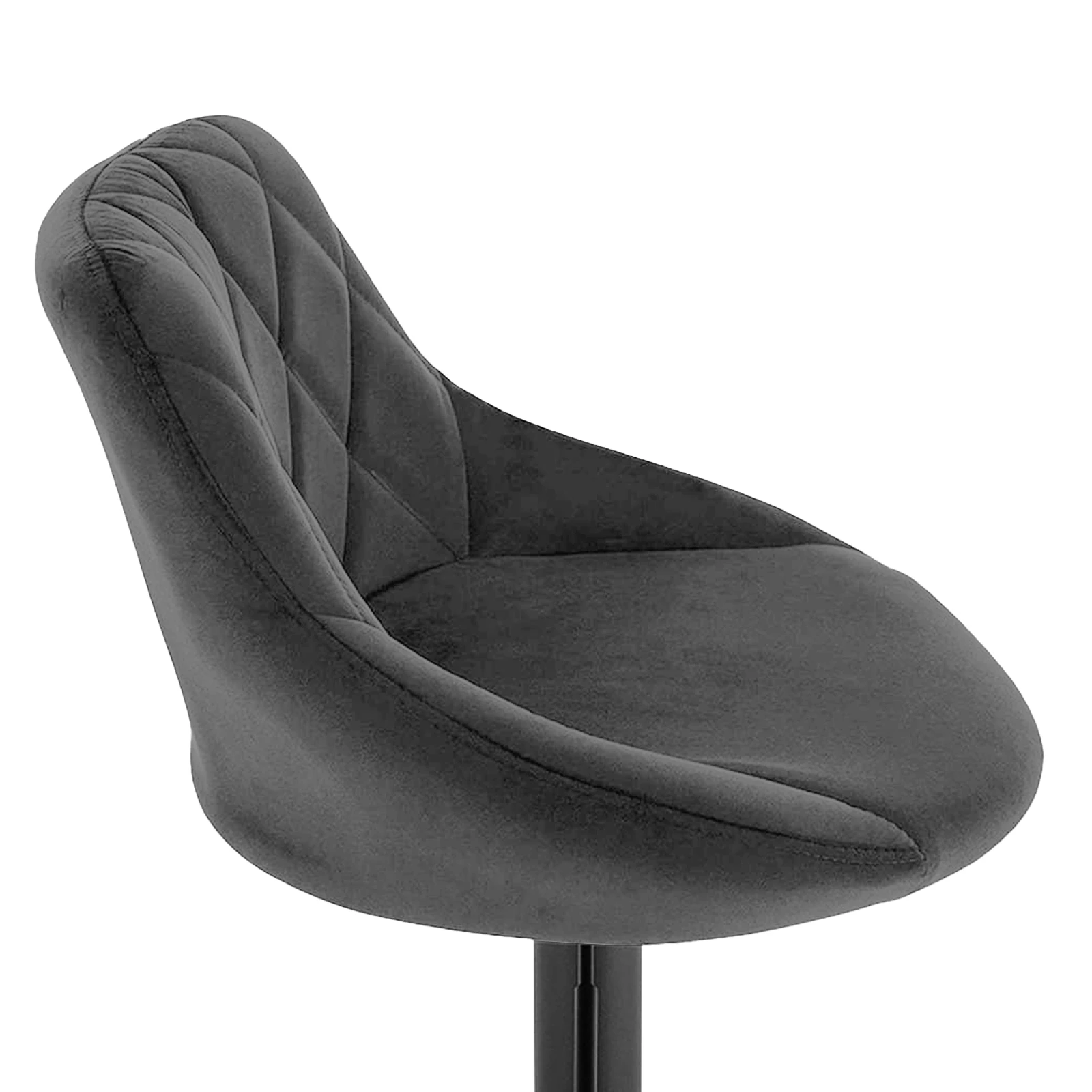 Set di 2 sgabelli da bar in velluto. Sedia da cucina dal design moderno con sedile regolabile in altezza, 360 °   Girevole e poggiapiedi
