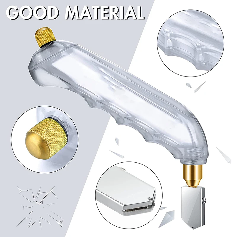 Professional ประเภทปืนพกเครื่องตัดกระจกเครื่องมือตัดกระเบื้องเซรามิคเครื่องตัดกระจกหล่อลื่นซีเมนต์คาร์ไบด์เครื่องมือตัดเพชร