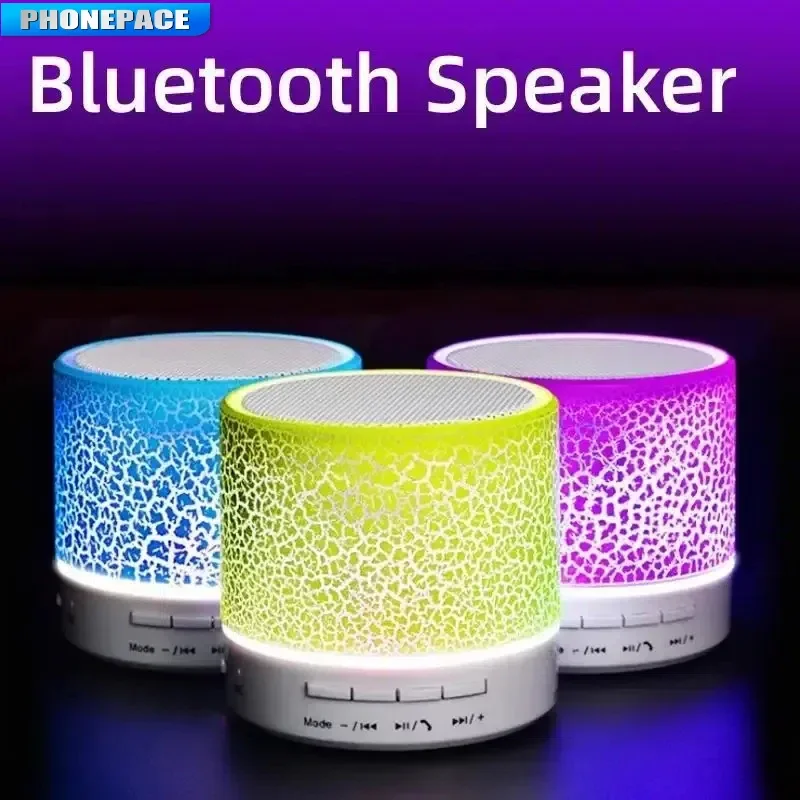 Mini przenośny głośnik Bluetooth obsługuje połączenie Bluetooth karty USB/TF Kolorowe światło LED zmieniające się Kompaktowy głośnik bezprzewodowy