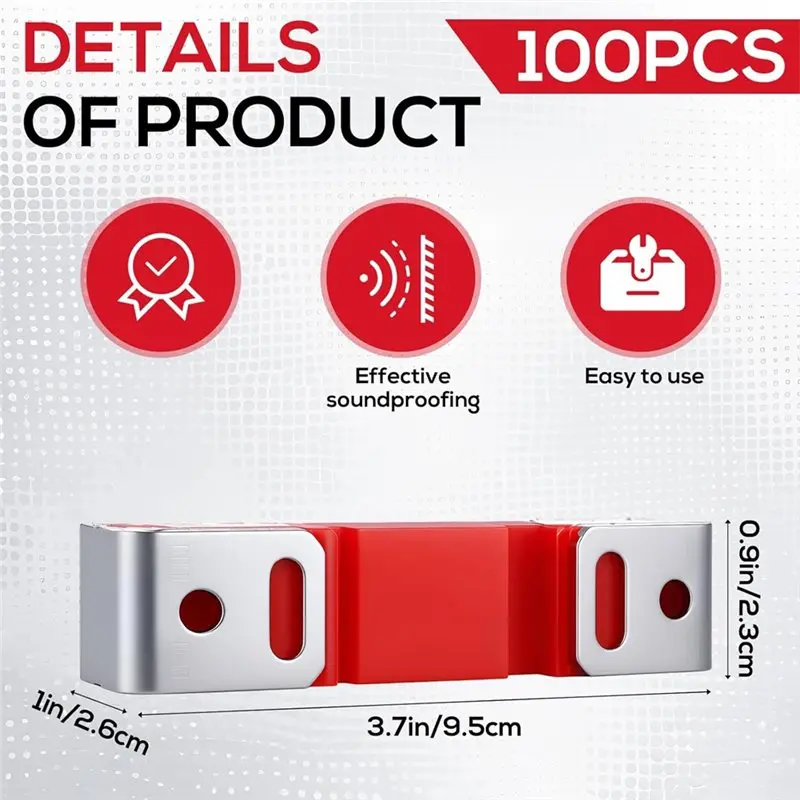 Fresh 10Pcs Sound Proofing Mounting Blocking Clips Soundproofing Clips For Home Office Apartment Recording Studio Walls And Ceil