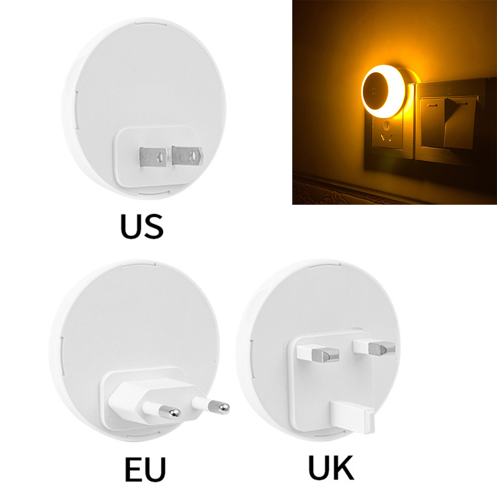 Lichtsensor LED Nachtlicht EU/US Plug-in Wandleuchte Bad Zuhause Kche Flur Treppe Schlafzimmer Zimmer Nachtlicht