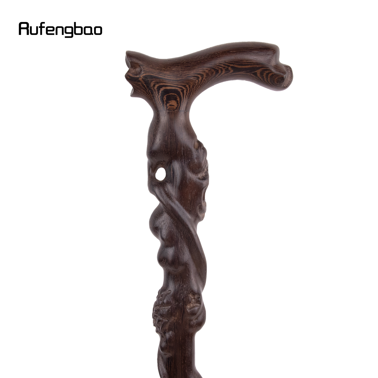 Bastão de madeira, Raiz de árvore marrom, Ccosplay decorativo, Festa de Halloween, Muleta de boca, Varinha Crosier, 93cm